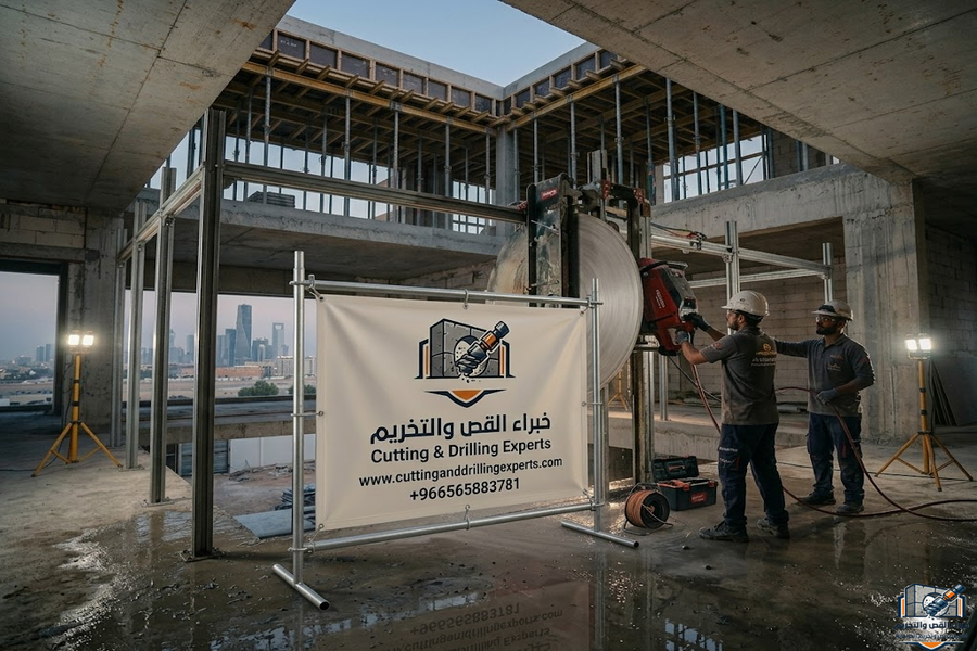 شركة متخصصة في فتحات خرسانية للمصاعد حي النرجس بالرياض تقدم خدمات قص وتجهيز بئر المصعد باستخدام تقنيات حديثة تضمن سرعة التنفيذ وسلامة المبنى